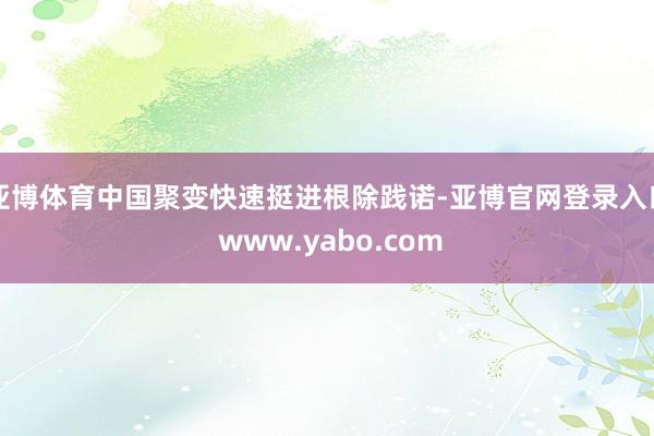 亚博体育中国聚变快速挺进根除践诺-亚博官网登录入口 www.yabo.com