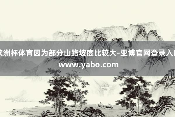 欧洲杯体育因为部分山路坡度比较大-亚博官网登录入口 www.yabo.com