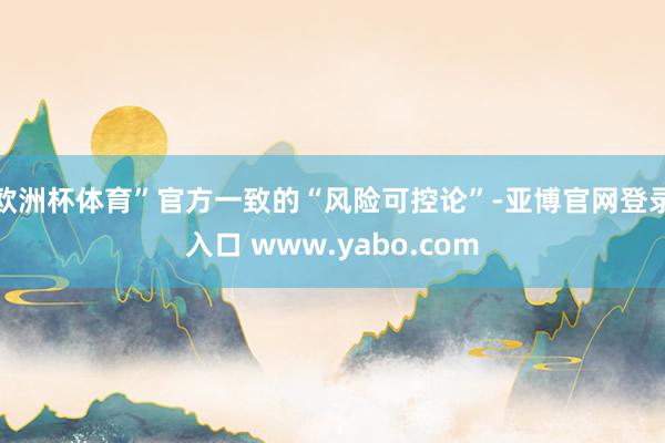 欧洲杯体育”　　官方一致的“风险可控论”-亚博官网登录入口 www.yabo.com