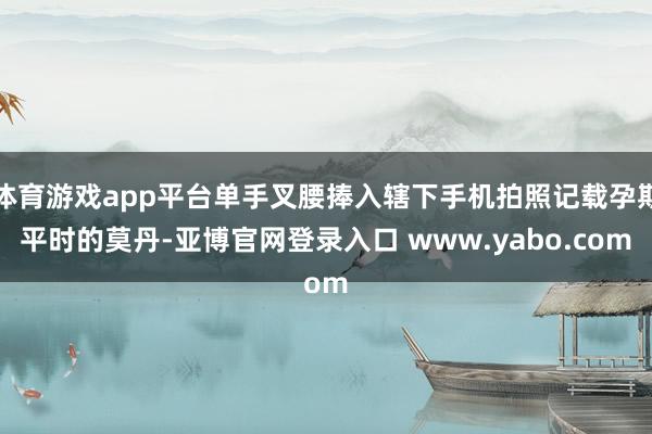 体育游戏app平台单手叉腰捧入辖下手机拍照记载孕期平时的莫丹-亚博官网登录入口 www.yabo.com