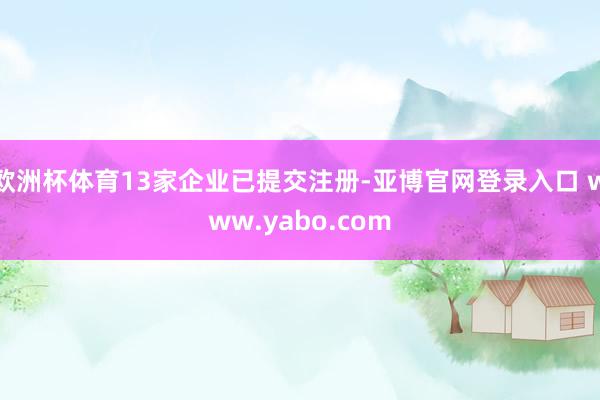 欧洲杯体育13家企业已提交注册-亚博官网登录入口 www.yabo.com